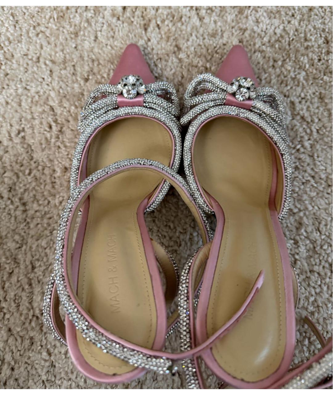 MACH&MACH Розовые текстильные туфли, фото 3
