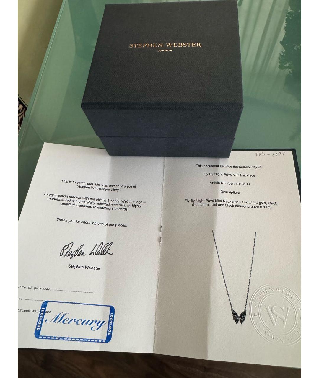 STEPHEN WEBSTER Черная подвеска из белого золота, фото 4