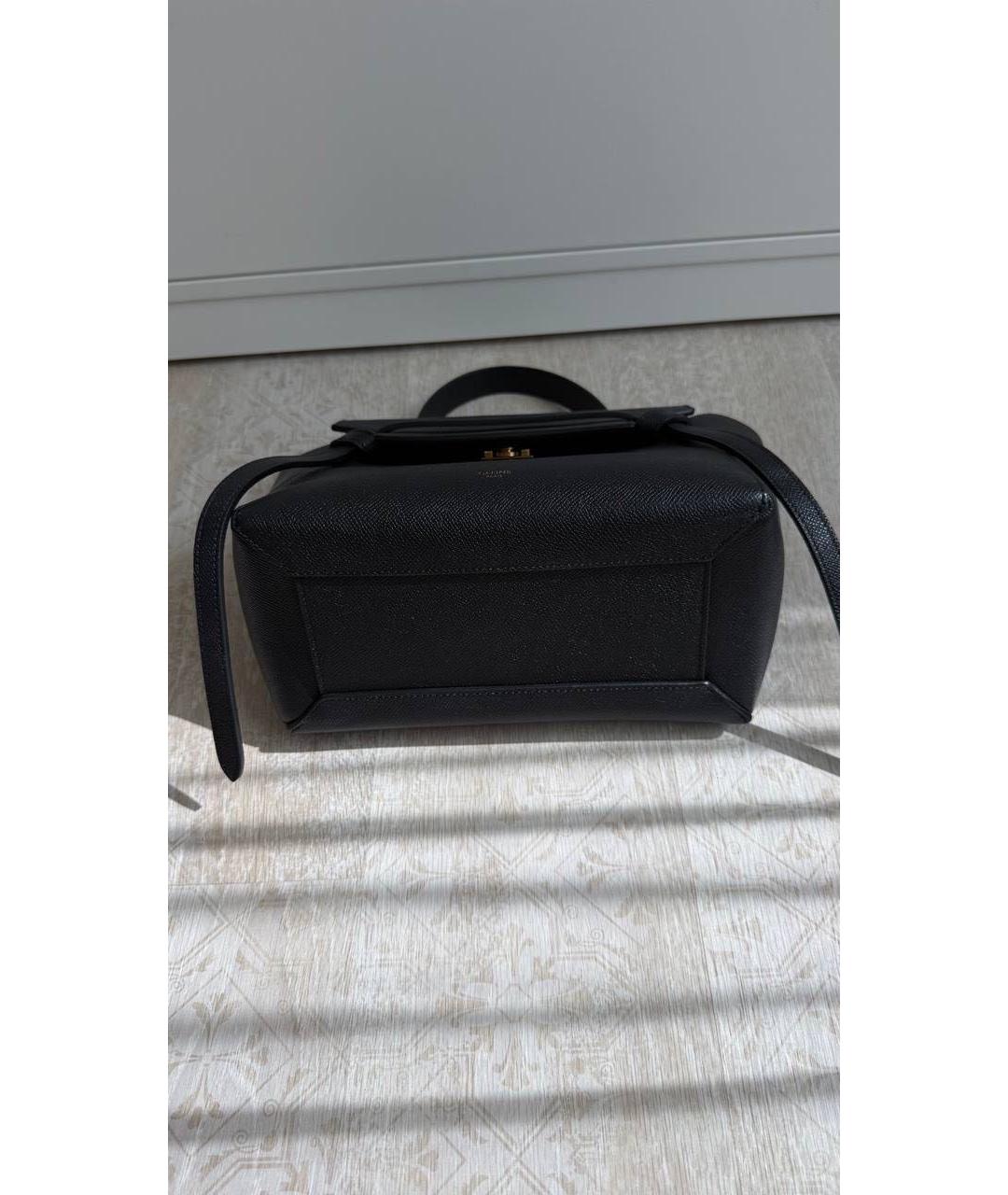 CELINE Черная кожаная сумка через плечо, фото 3