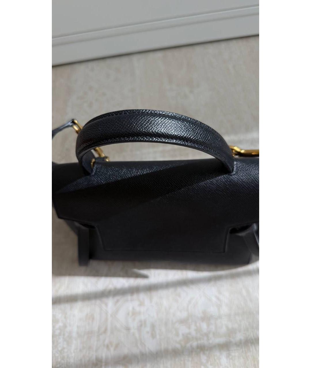 CELINE Черная кожаная сумка через плечо, фото 6