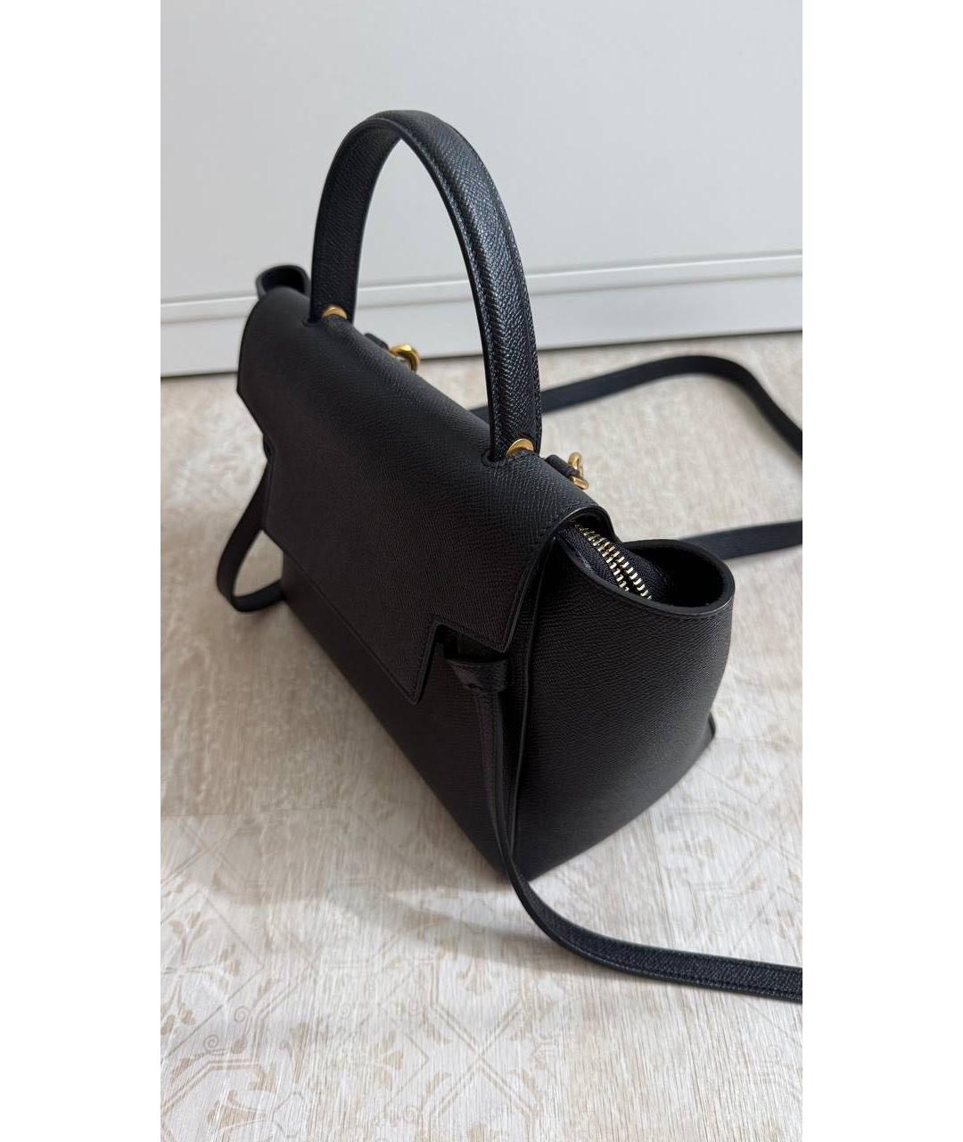 CELINE Черная кожаная сумка через плечо, фото 2