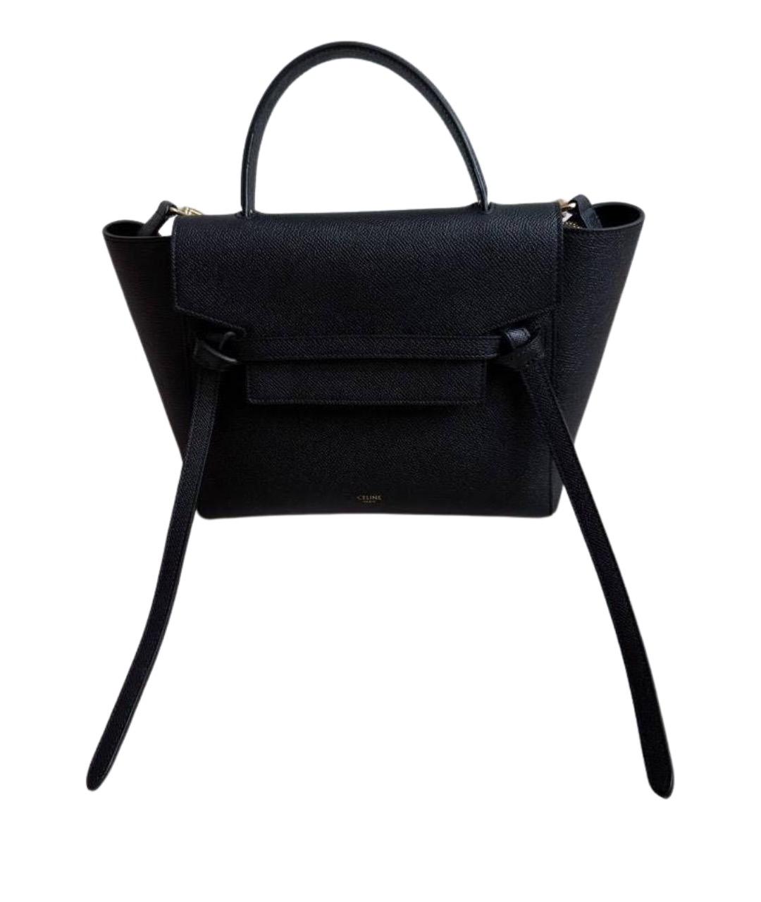 CELINE Черная кожаная сумка через плечо, фото 1