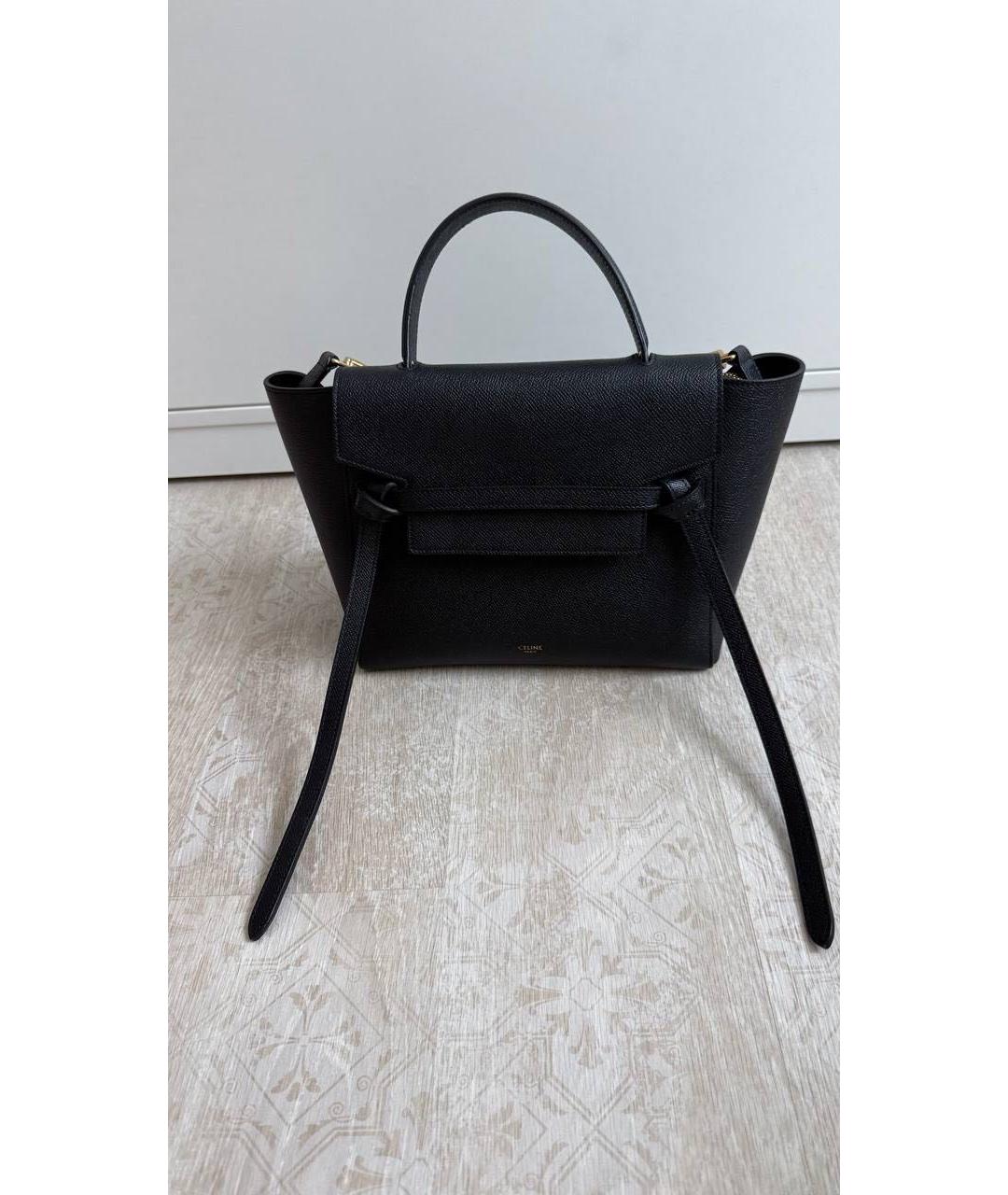 CELINE Черная кожаная сумка через плечо, фото 8