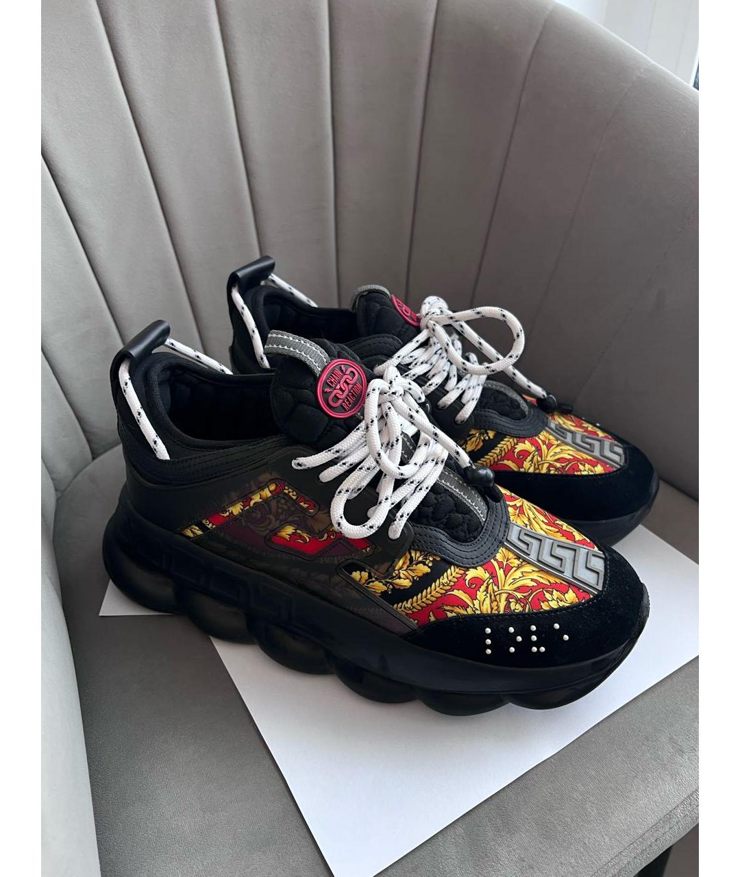 VERSACE Мульти текстильные низкие кроссовки / кеды, фото 3