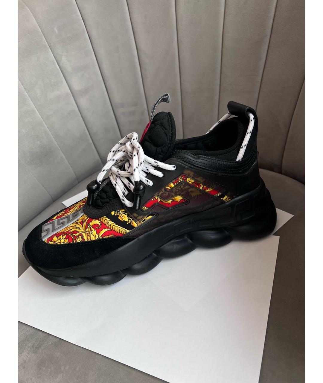 VERSACE Мульти текстильные низкие кроссовки / кеды, фото 7