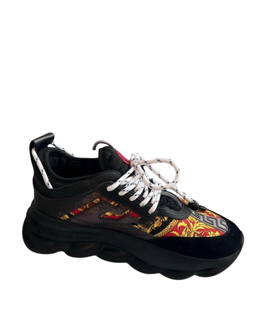VERSACE Мульти текстильные низкие кроссовки / кеды, фото 1