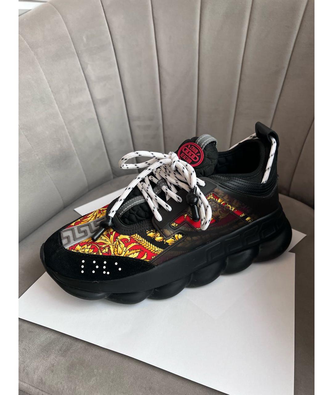 VERSACE Мульти текстильные низкие кроссовки / кеды, фото 6