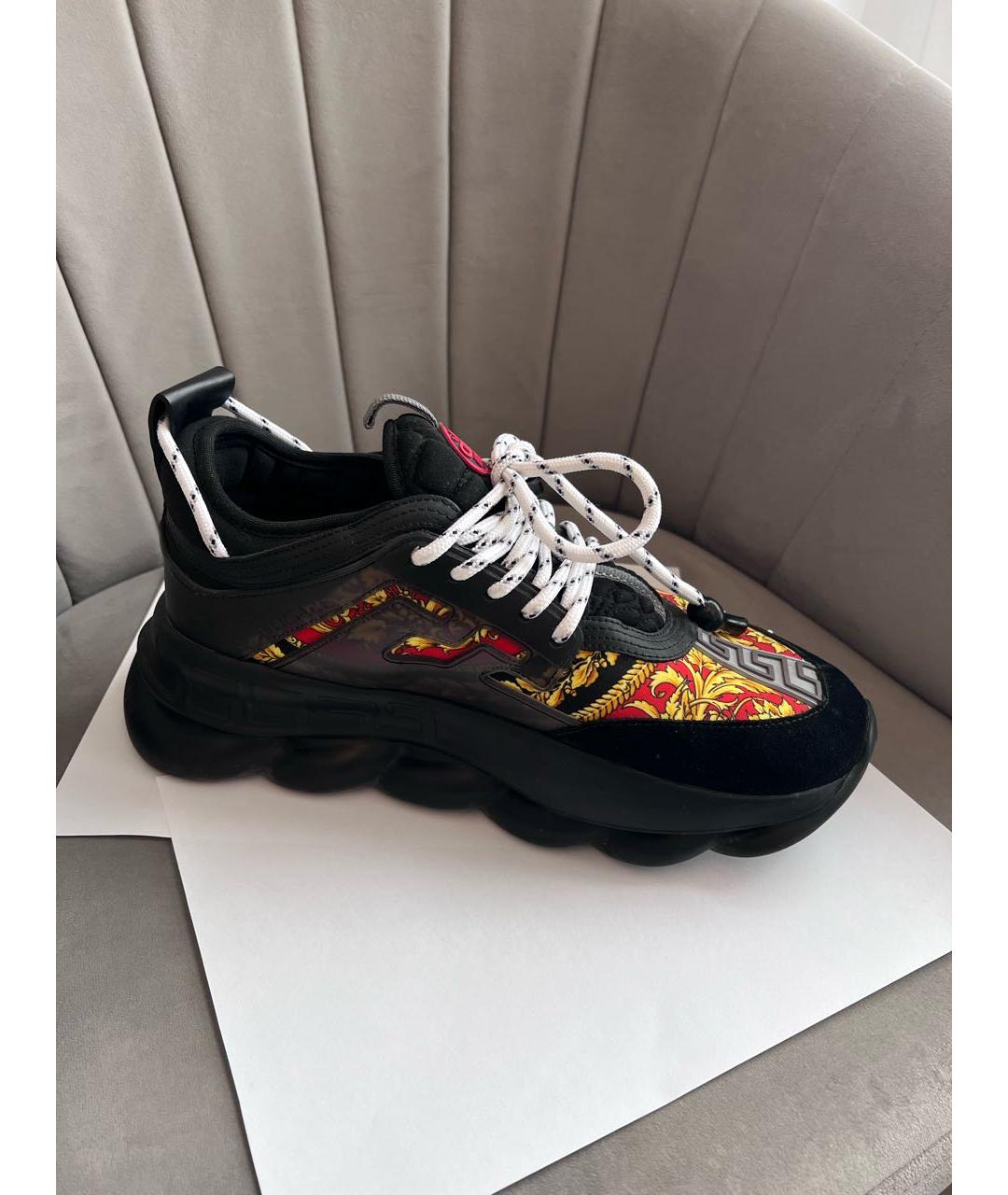 VERSACE Мульти текстильные низкие кроссовки / кеды, фото 9