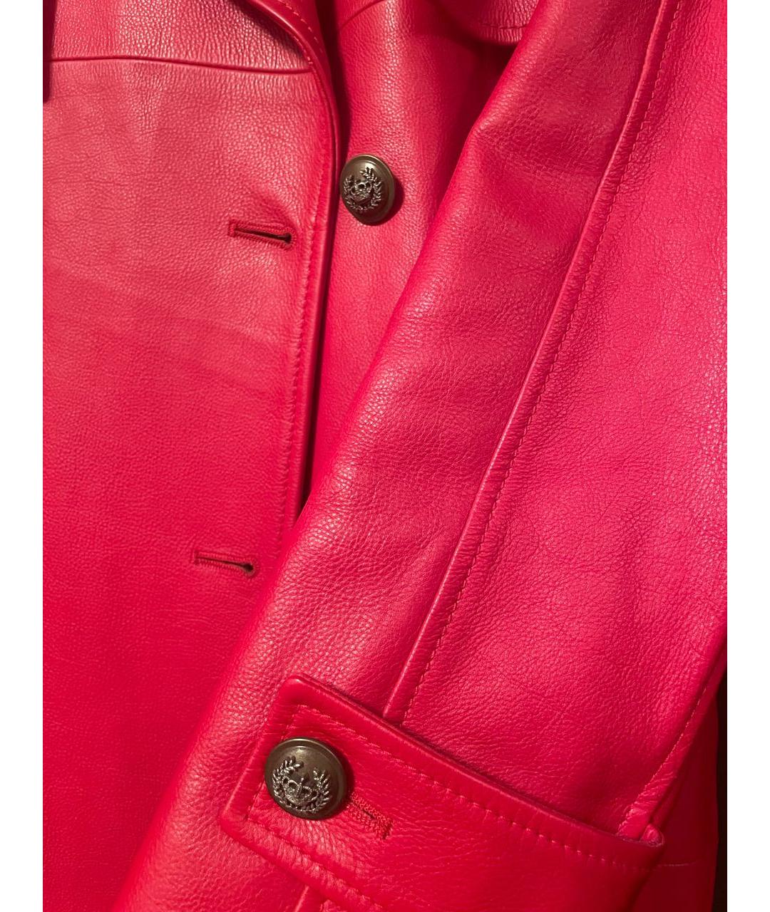 DOLCE&GABBANA Красный кожаный тренч/плащ, фото 2