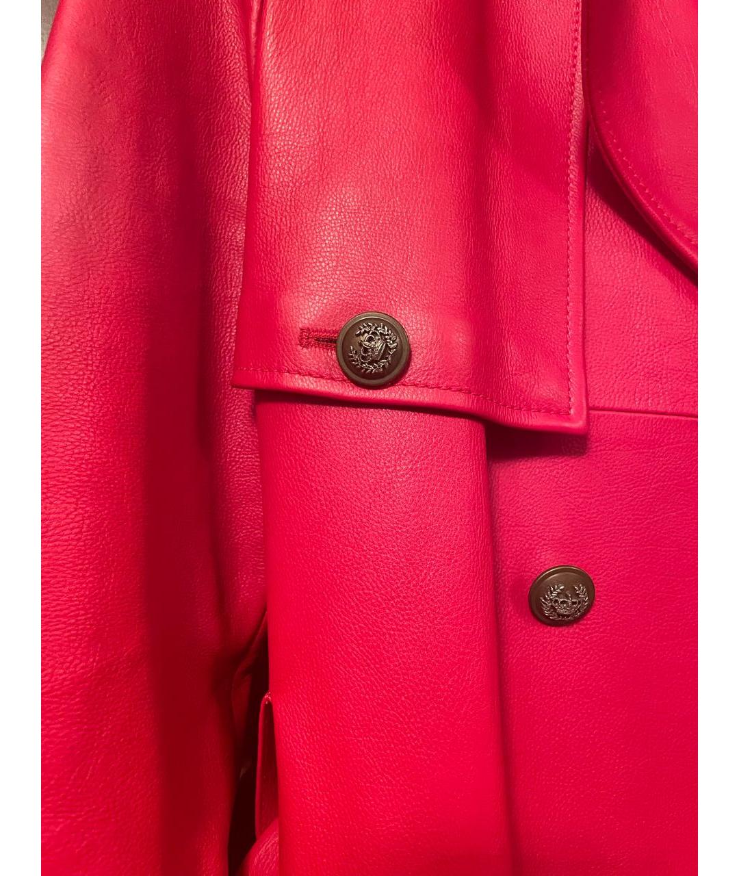 DOLCE&GABBANA Красный кожаный тренч/плащ, фото 4