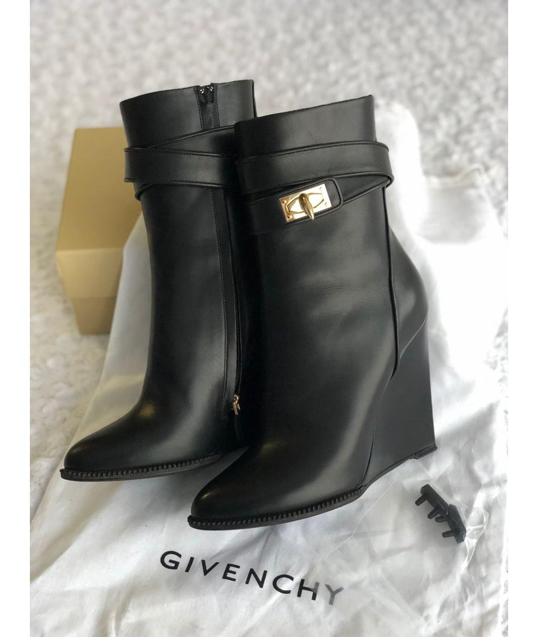 GIVENCHY Черные кожаные ботильоны, фото 3