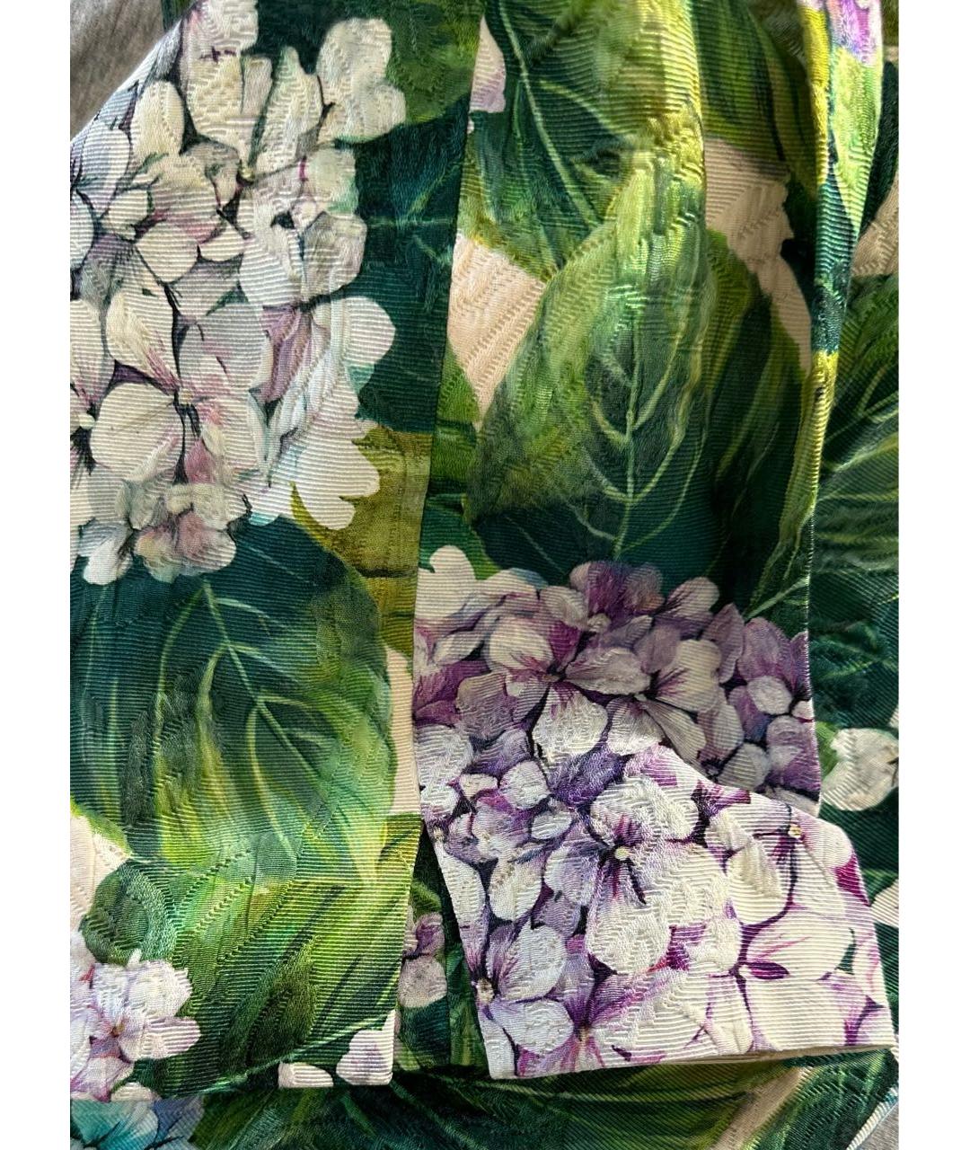 DOLCE&GABBANA Мульти хлопковые прямые брюки, фото 5