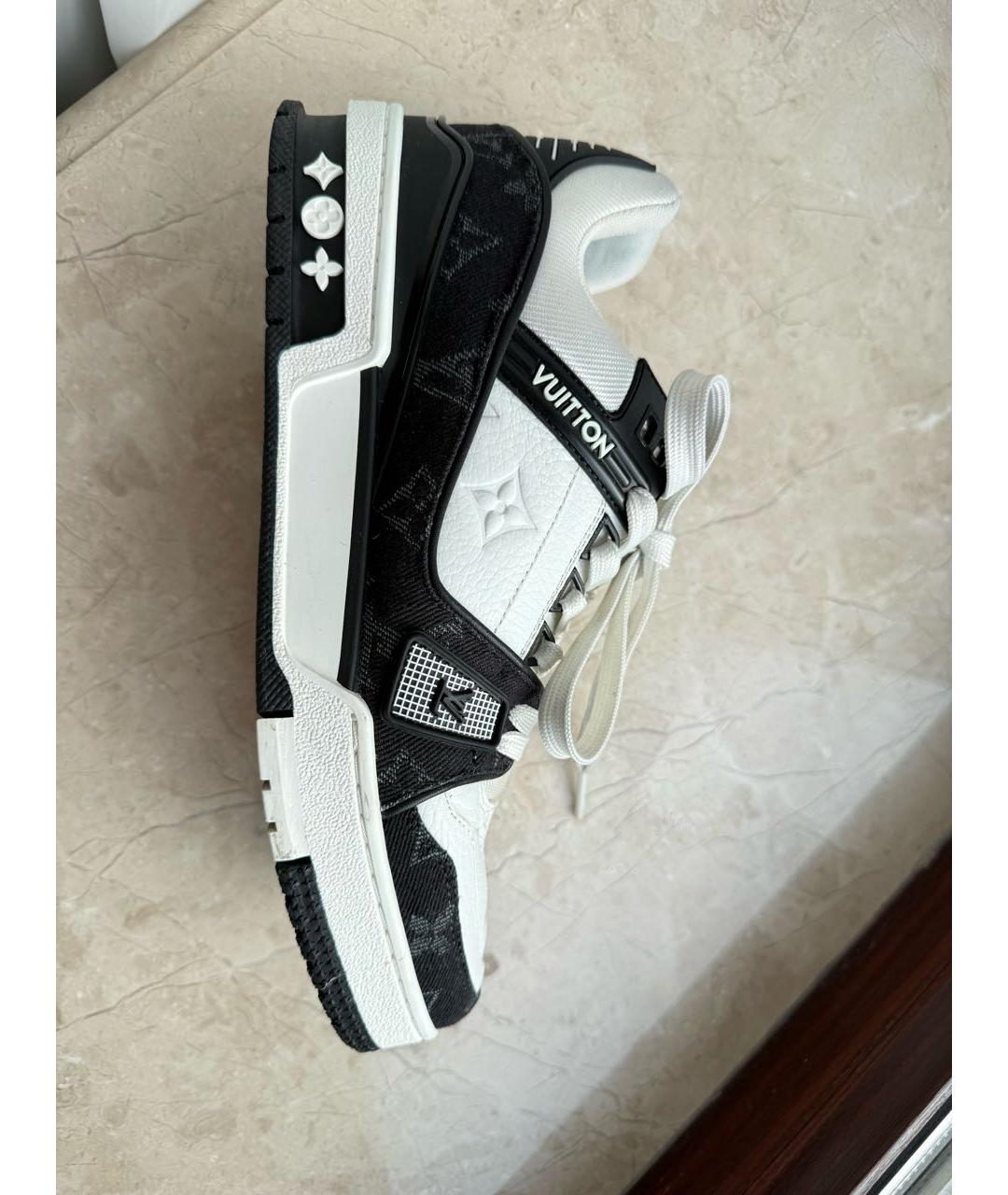 LOUIS VUITTON Черные кожаные кеды, фото 7