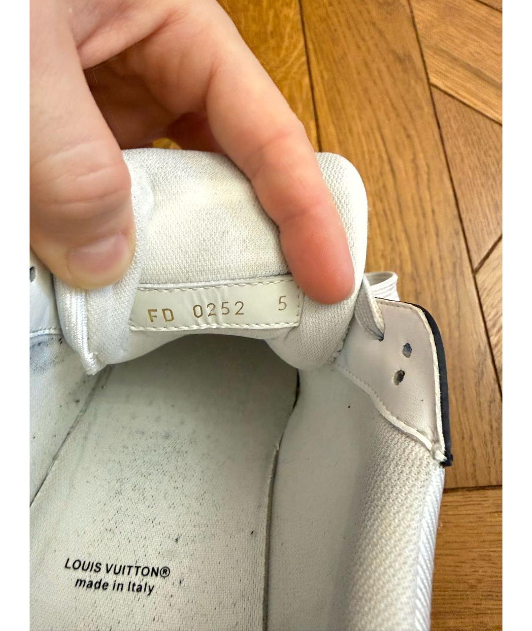 LOUIS VUITTON Черные кожаные кеды, фото 5