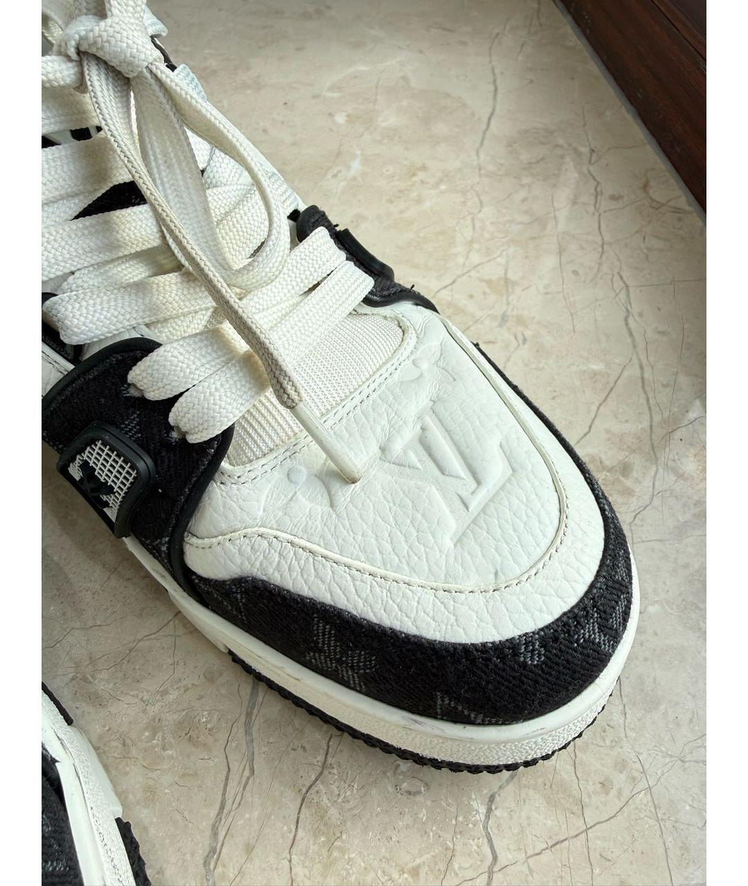 LOUIS VUITTON Черные кожаные кеды, фото 6