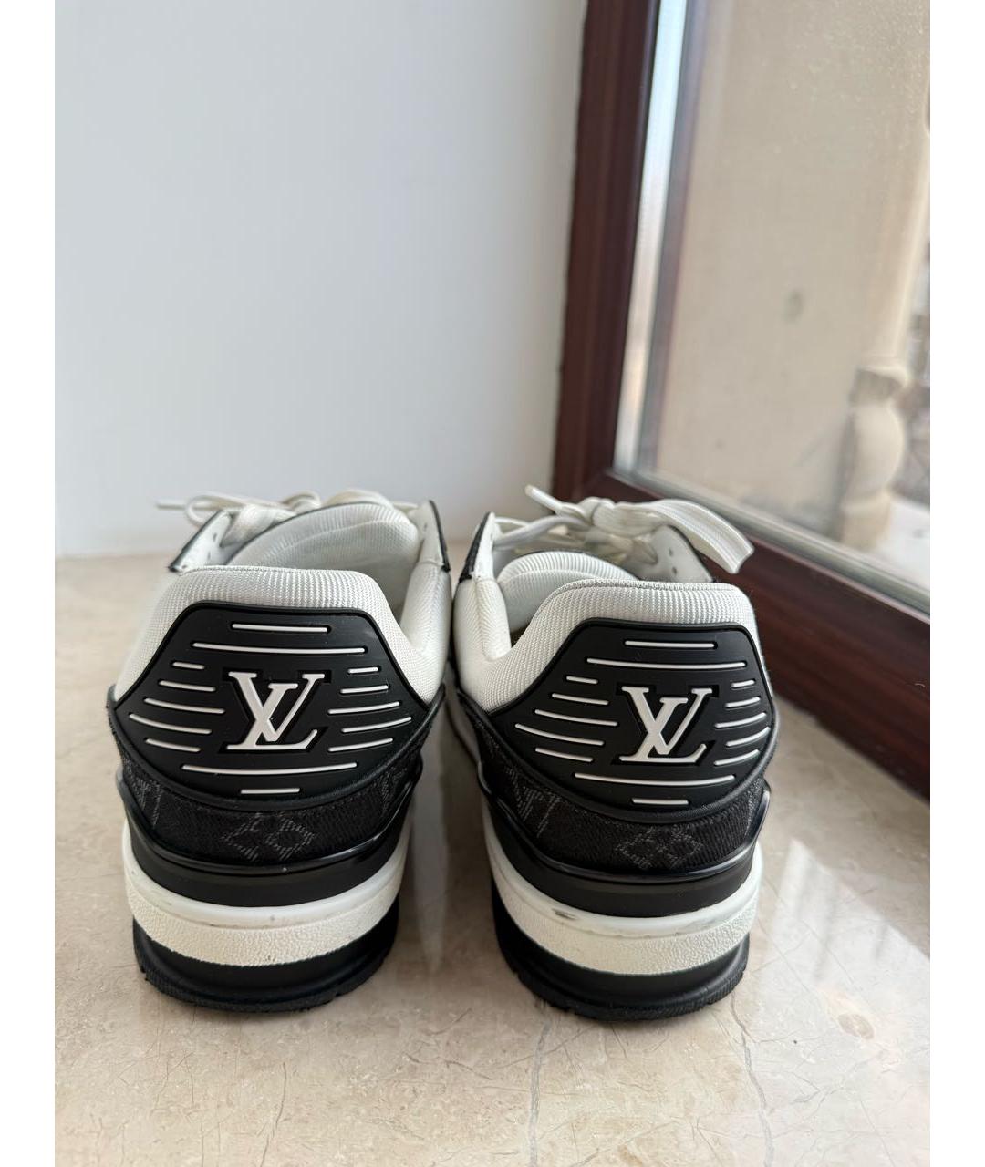 LOUIS VUITTON Черные кожаные кеды, фото 4