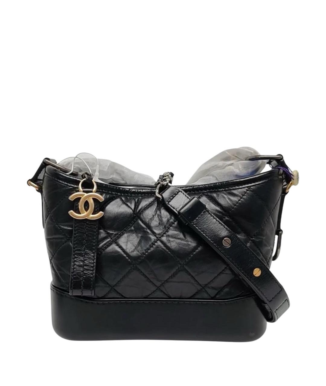 CHANEL Черная кожаная сумка через плечо, фото 1