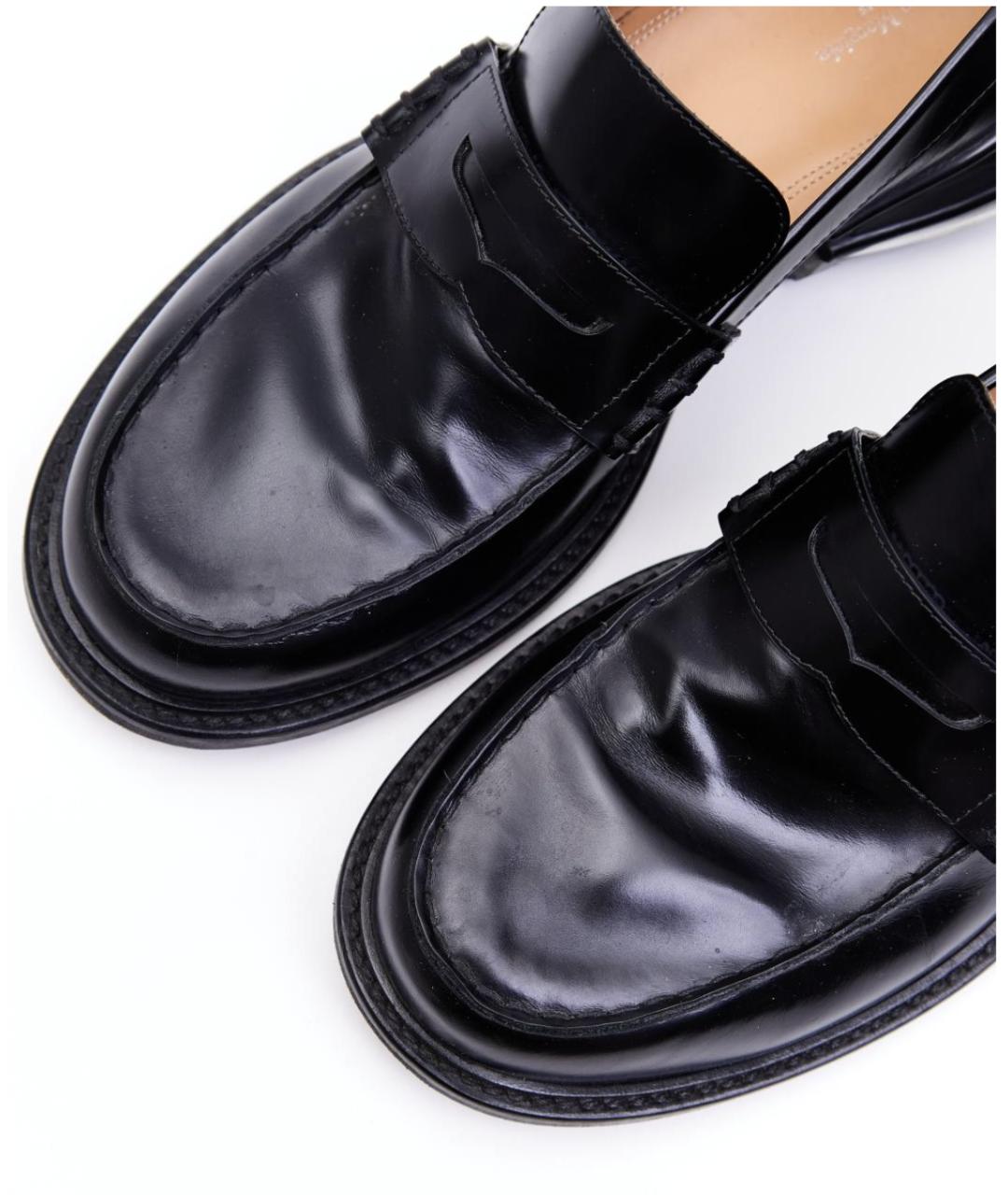 MAISON MARGIELA Черные кожаные лоферы, фото 2