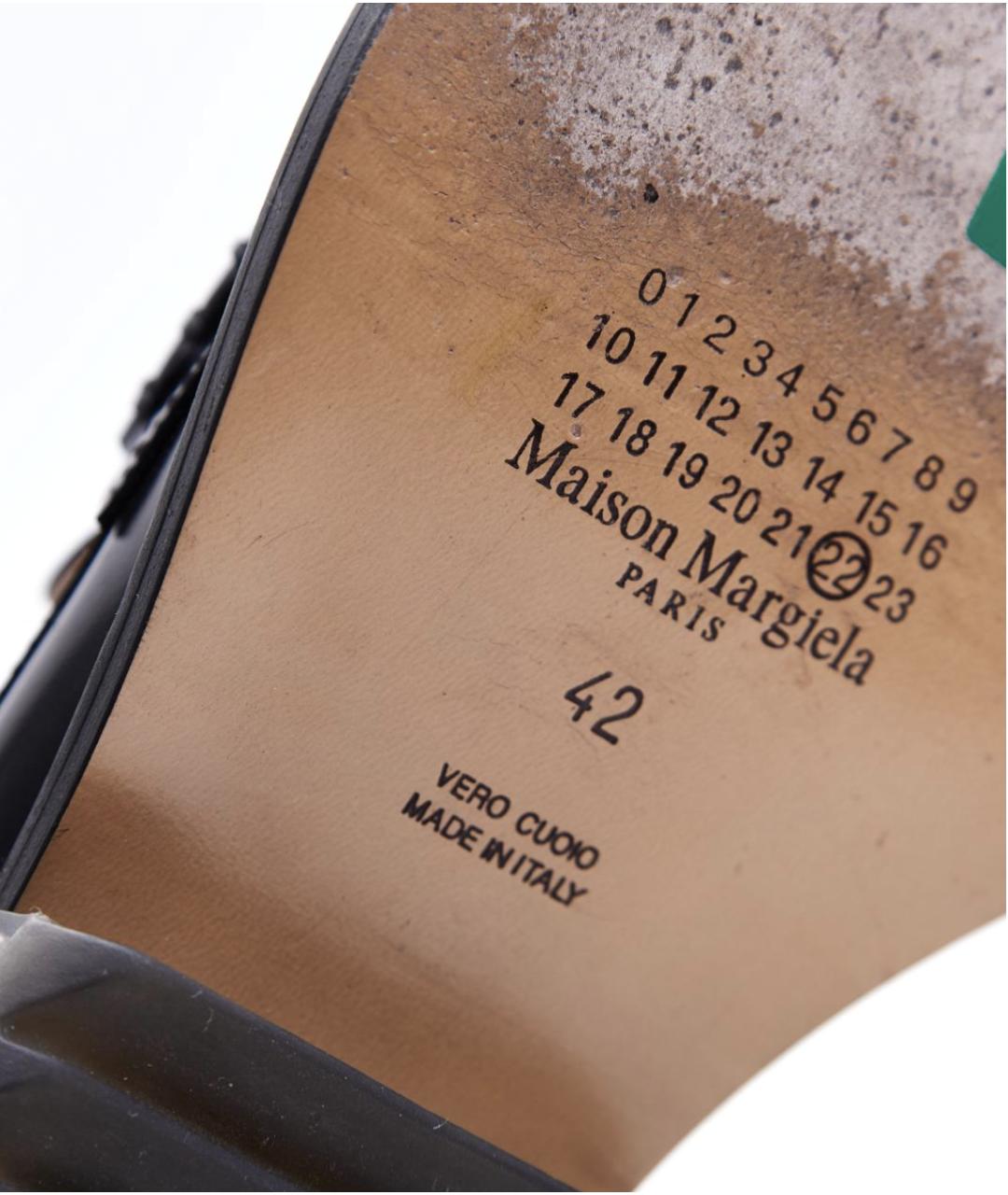 MAISON MARGIELA Черные кожаные лоферы, фото 8