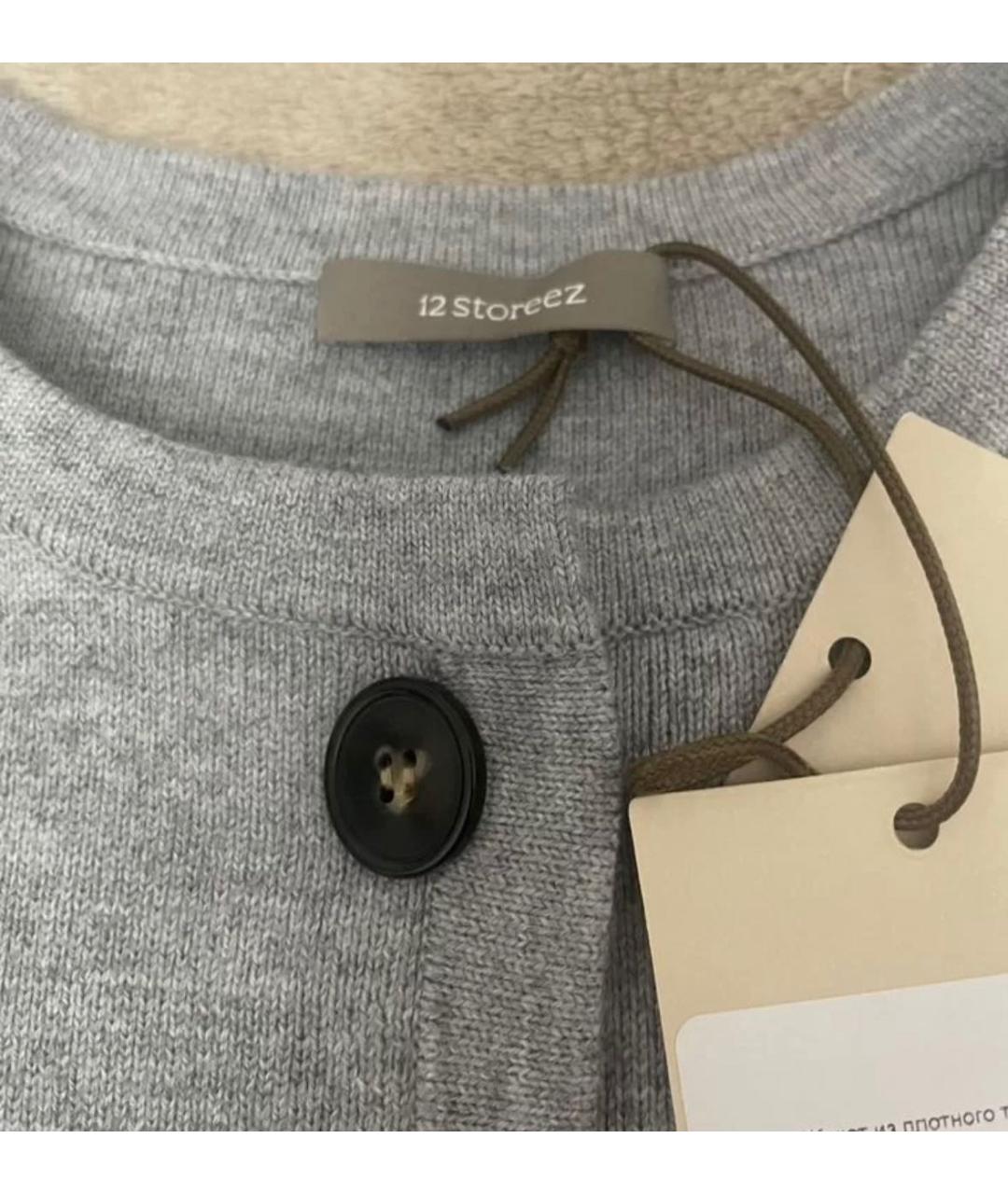 12 STOREEZ Серый шерстяной жакет/пиджак, фото 4