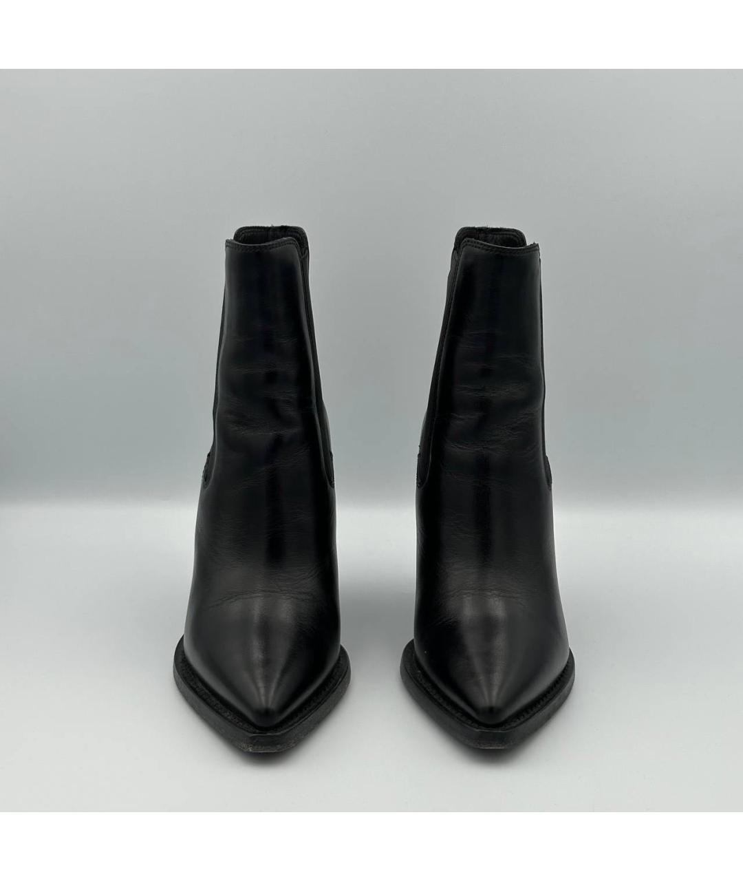 SAINT LAURENT Черные кожаные ботильоны, фото 3