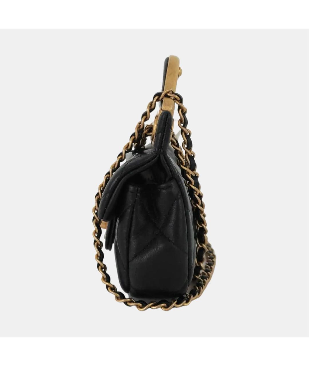 CHANEL Черная кожаная сумка через плечо, фото 2