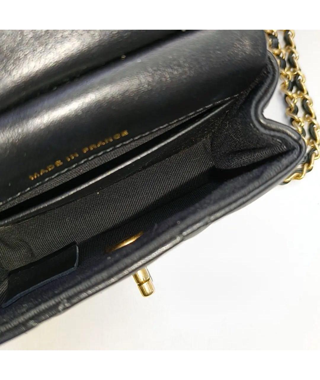 CHANEL Черная кожаная сумка через плечо, фото 4