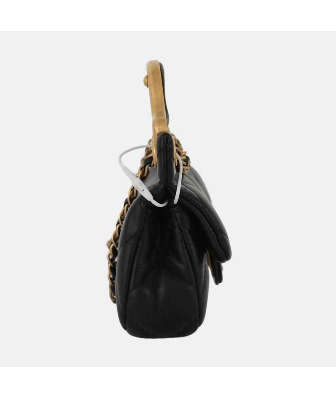 CHANEL Черная кожаная сумка через плечо, фото 3