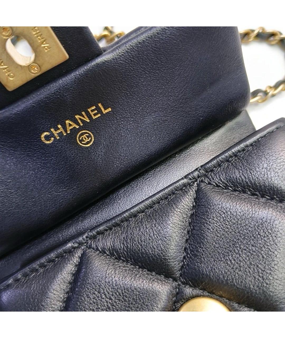 CHANEL Черная кожаная сумка через плечо, фото 7