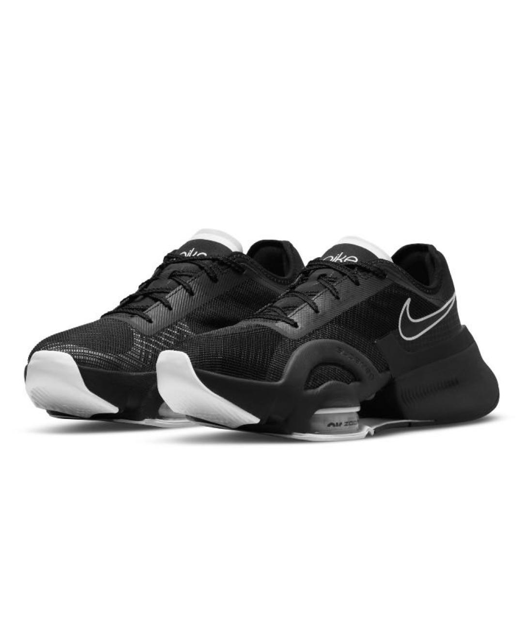 NIKE Черные текстильные низкие кроссовки / кеды, фото 3