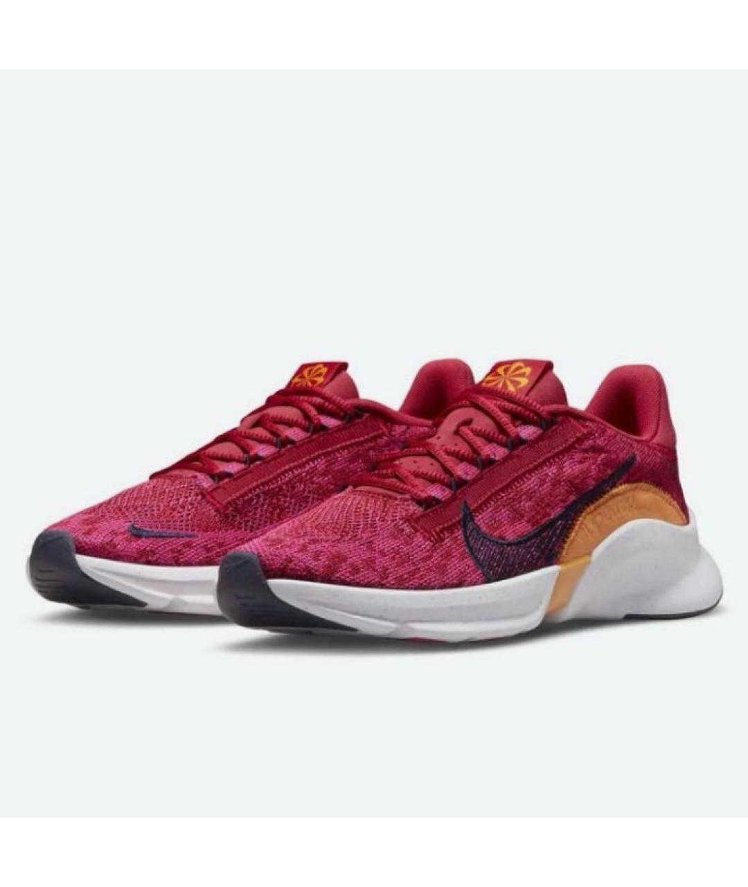 NIKE Бордовые текстильные низкие кроссовки / кеды, фото 2