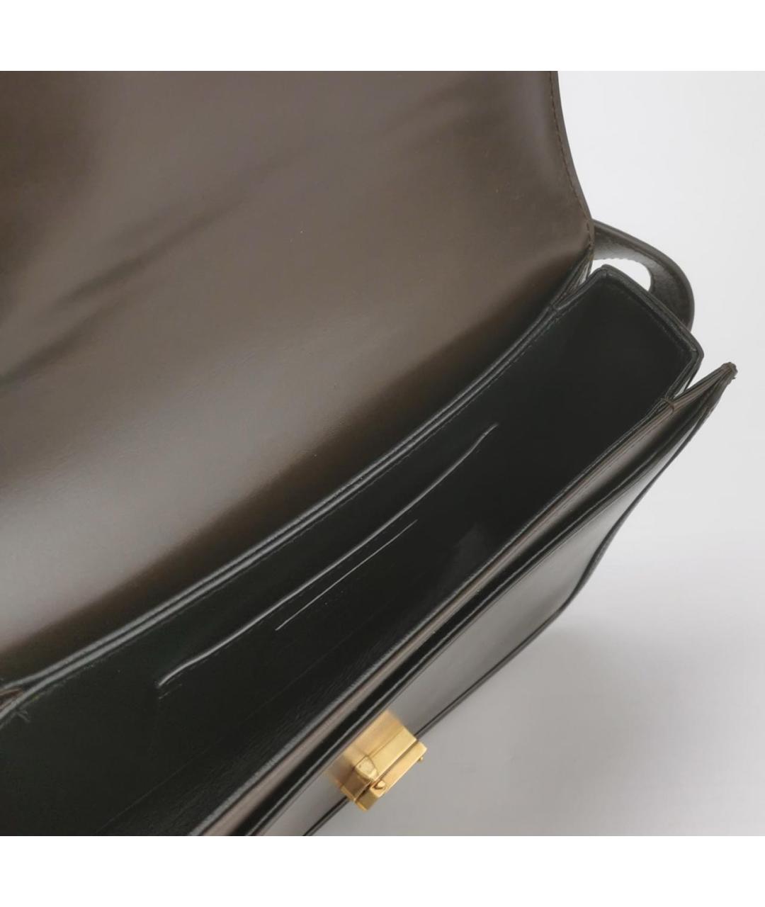 SAINT LAURENT Коричневая кожаная сумка через плечо, фото 7