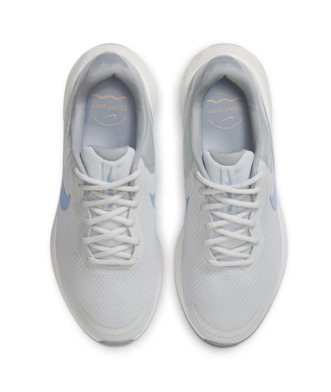 NIKE Серые текстильные низкие кроссовки / кеды, фото 2