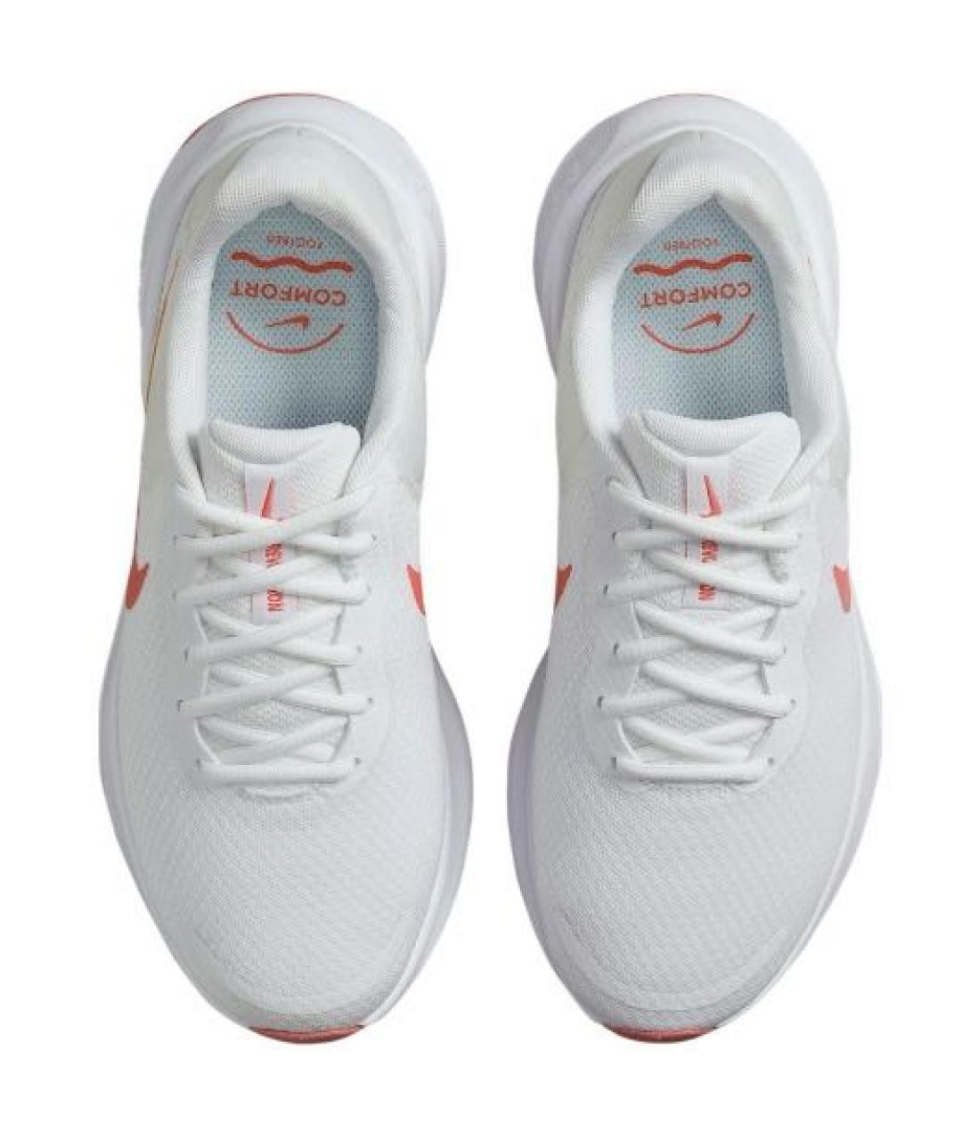 NIKE Белые текстильные низкие кроссовки / кеды, фото 2