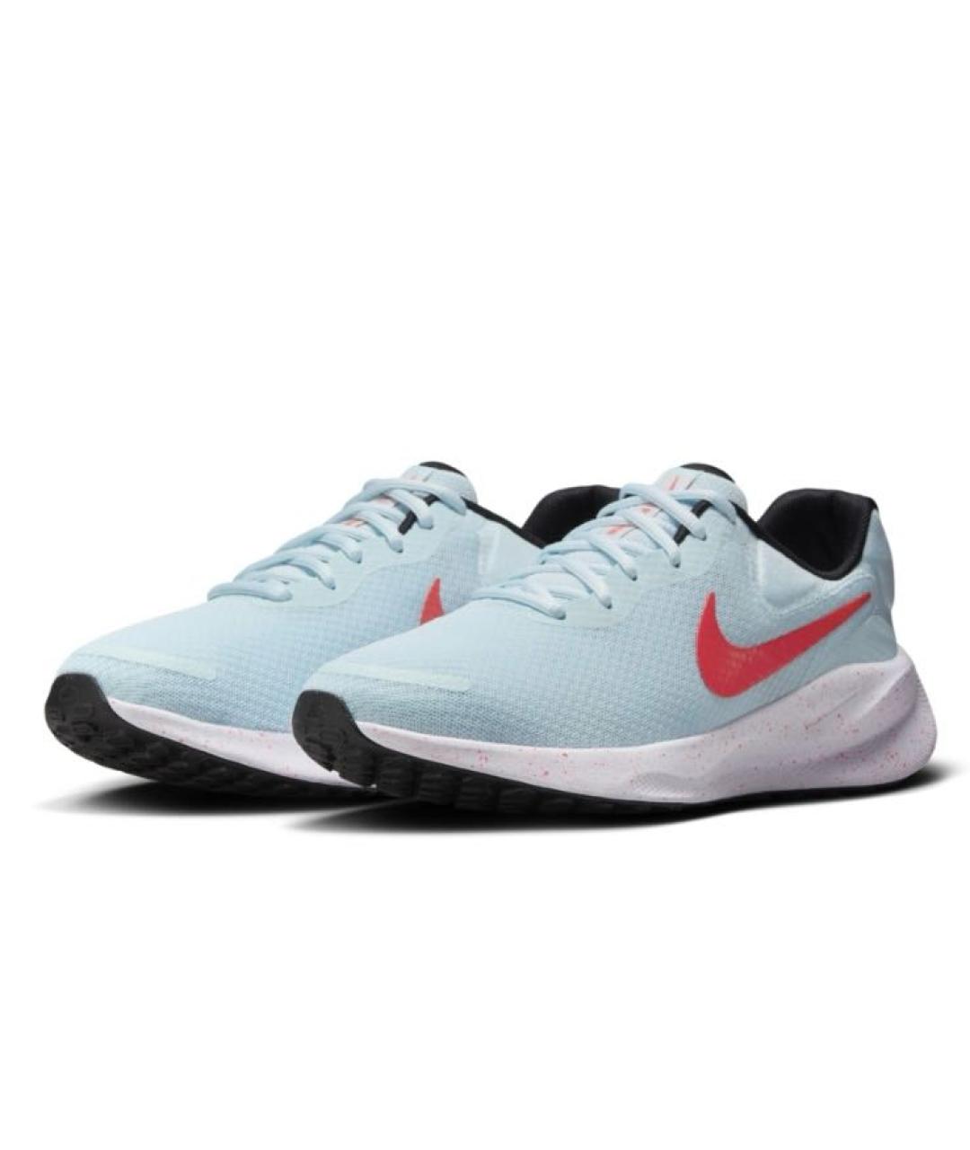 NIKE Голубые текстильные низкие кроссовки / кеды, фото 3