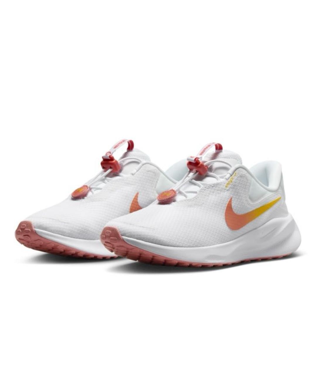 NIKE Белые текстильные низкие кроссовки / кеды, фото 3