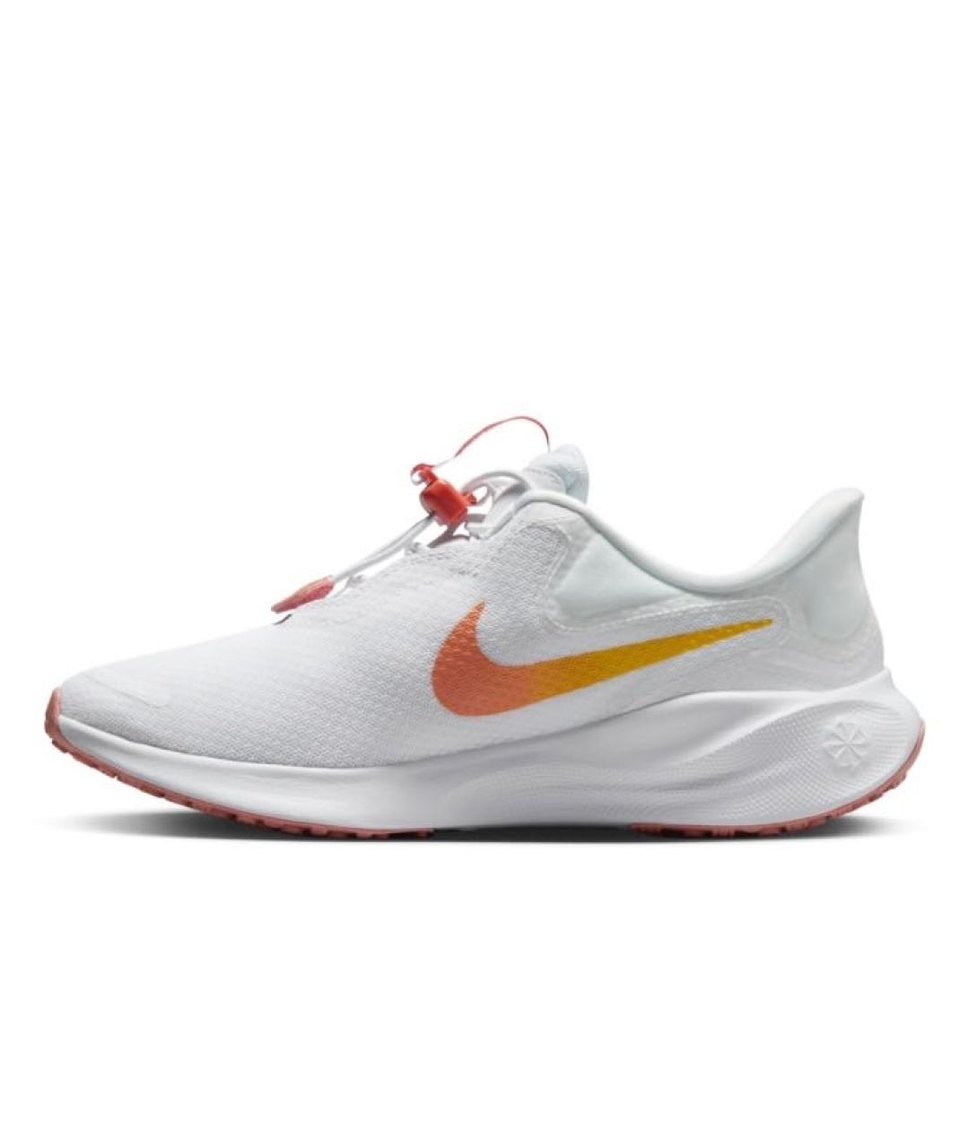 NIKE Белые текстильные низкие кроссовки / кеды, фото 5