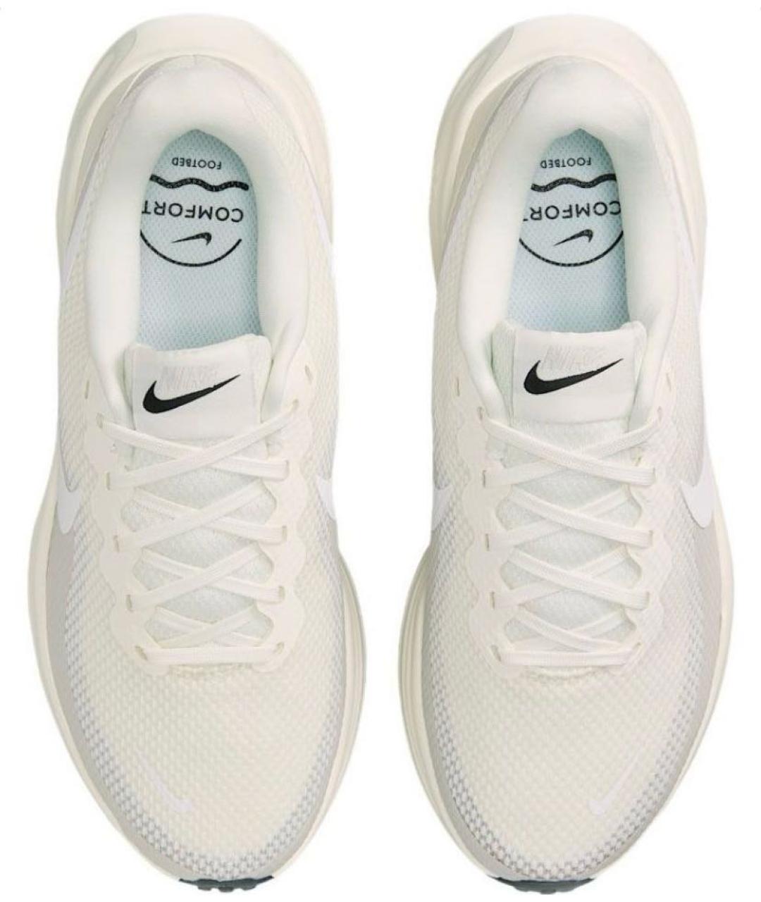 NIKE Бежевые текстильные низкие кроссовки / кеды, фото 3