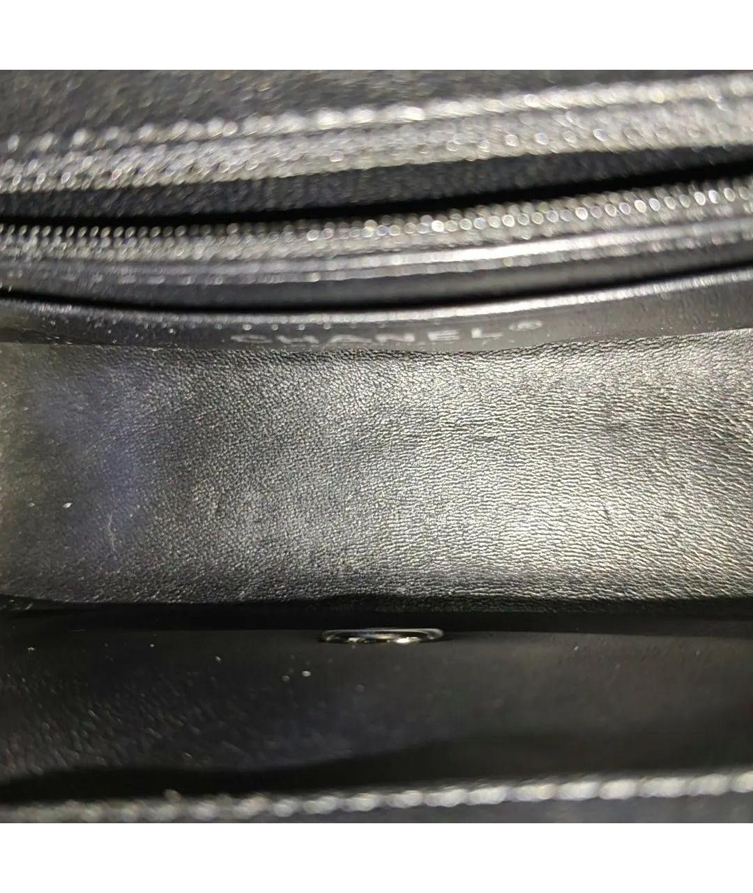 CHANEL Черная кожаная сумка тоут, фото 5