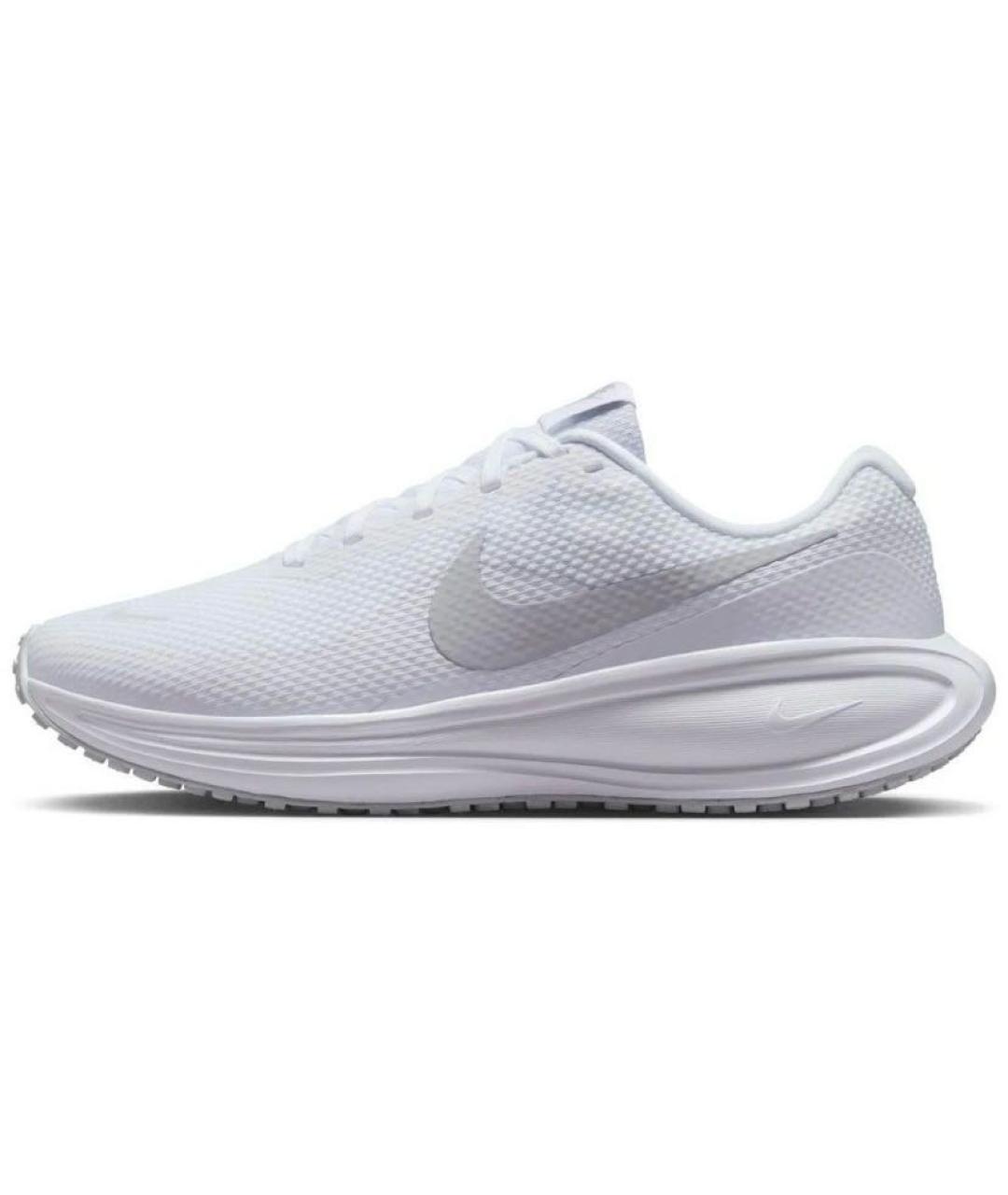 NIKE Белые текстильные низкие кроссовки / кеды, фото 5