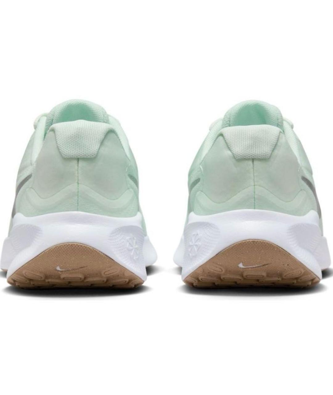 NIKE Зеленые текстильные низкие кроссовки / кеды, фото 4