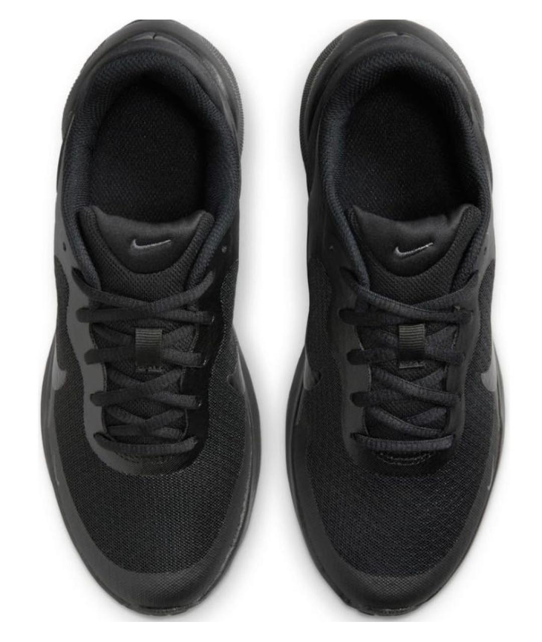 NIKE Черные текстильные низкие кроссовки / кеды, фото 3