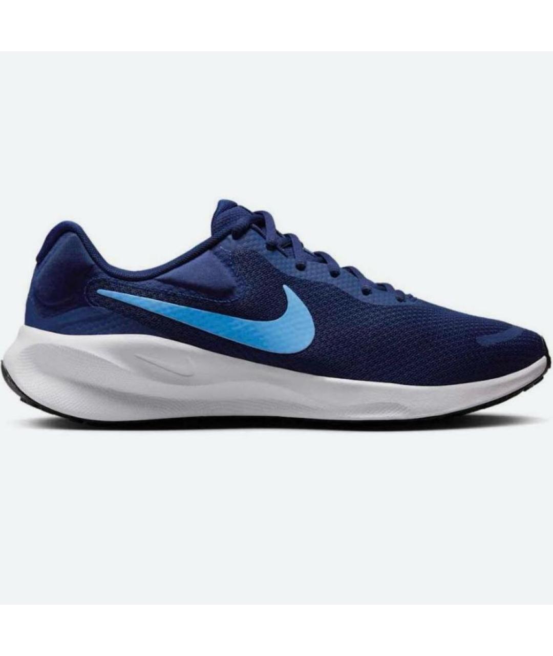 NIKE Темно-синие текстильные низкие кроссовки / кеды, фото 6