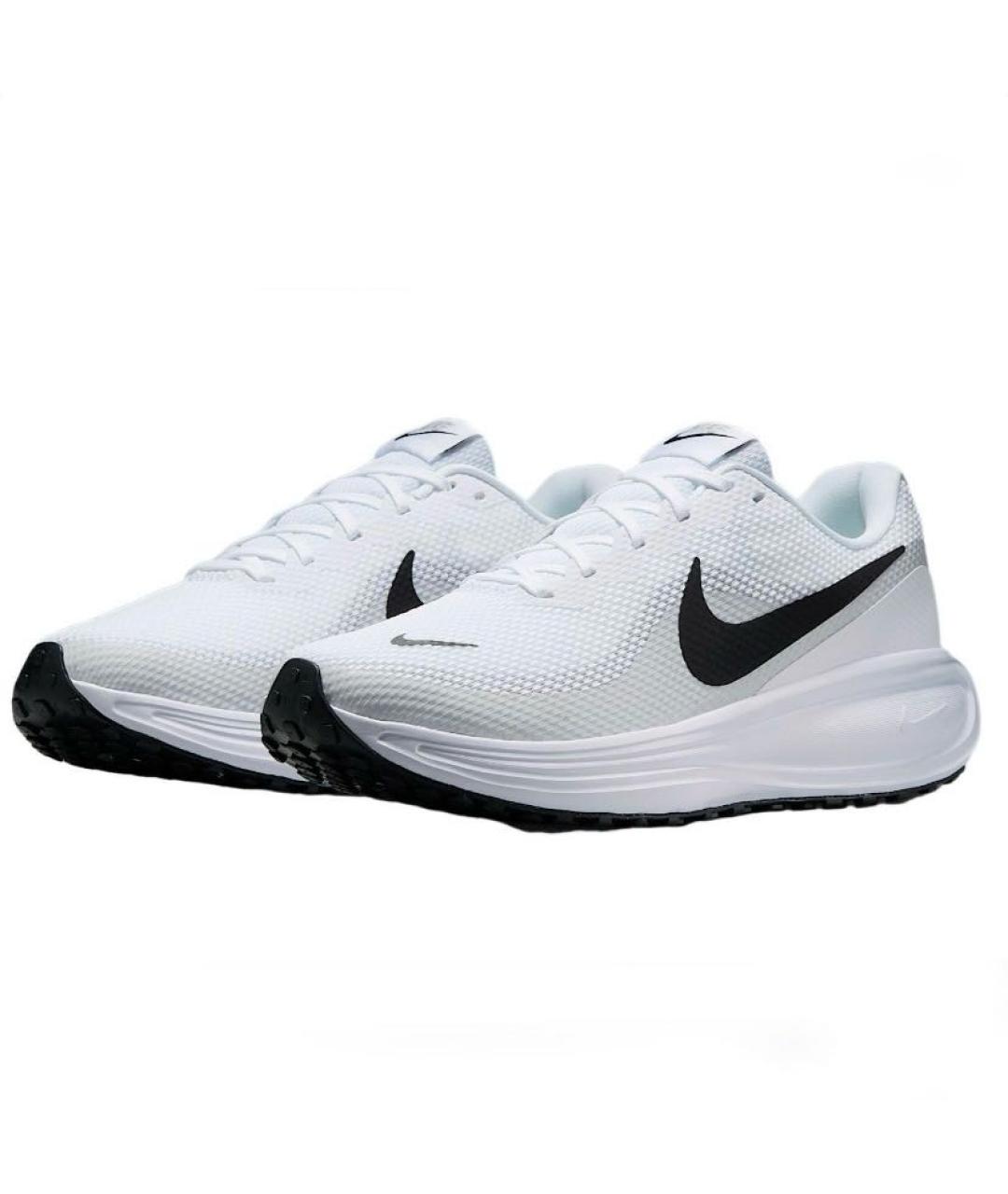 NIKE Белые текстильные низкие кроссовки / кеды, фото 3