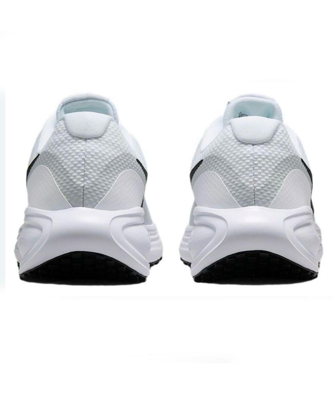 NIKE Белые текстильные низкие кроссовки / кеды, фото 4