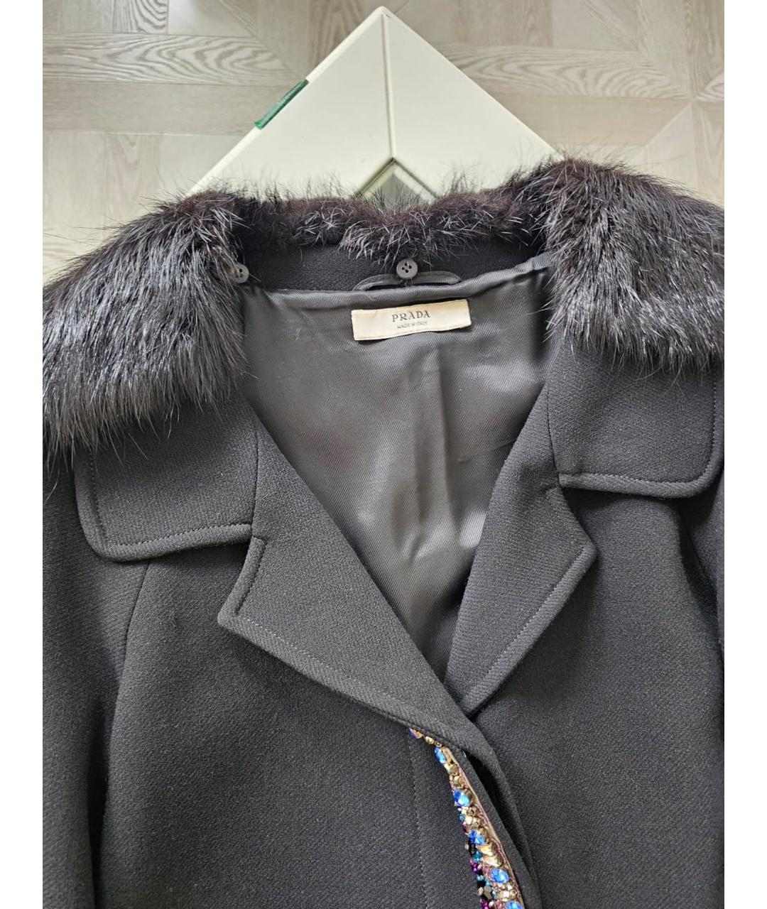 PRADA Черное пальто, фото 3