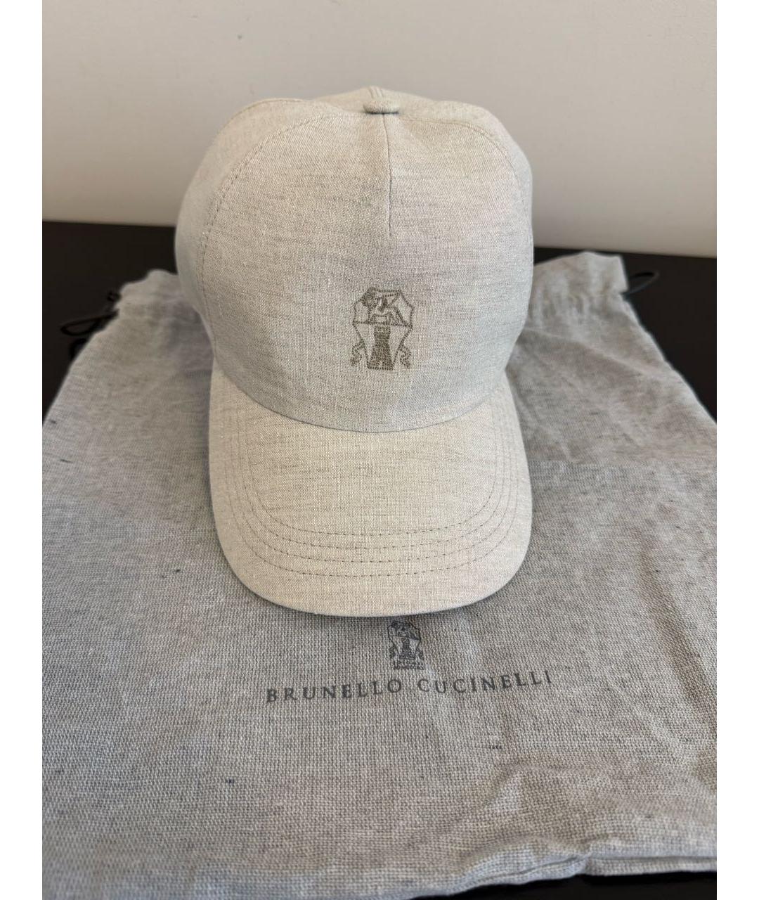 BRUNELLO CUCINELLI Бежевая кепка, фото 8