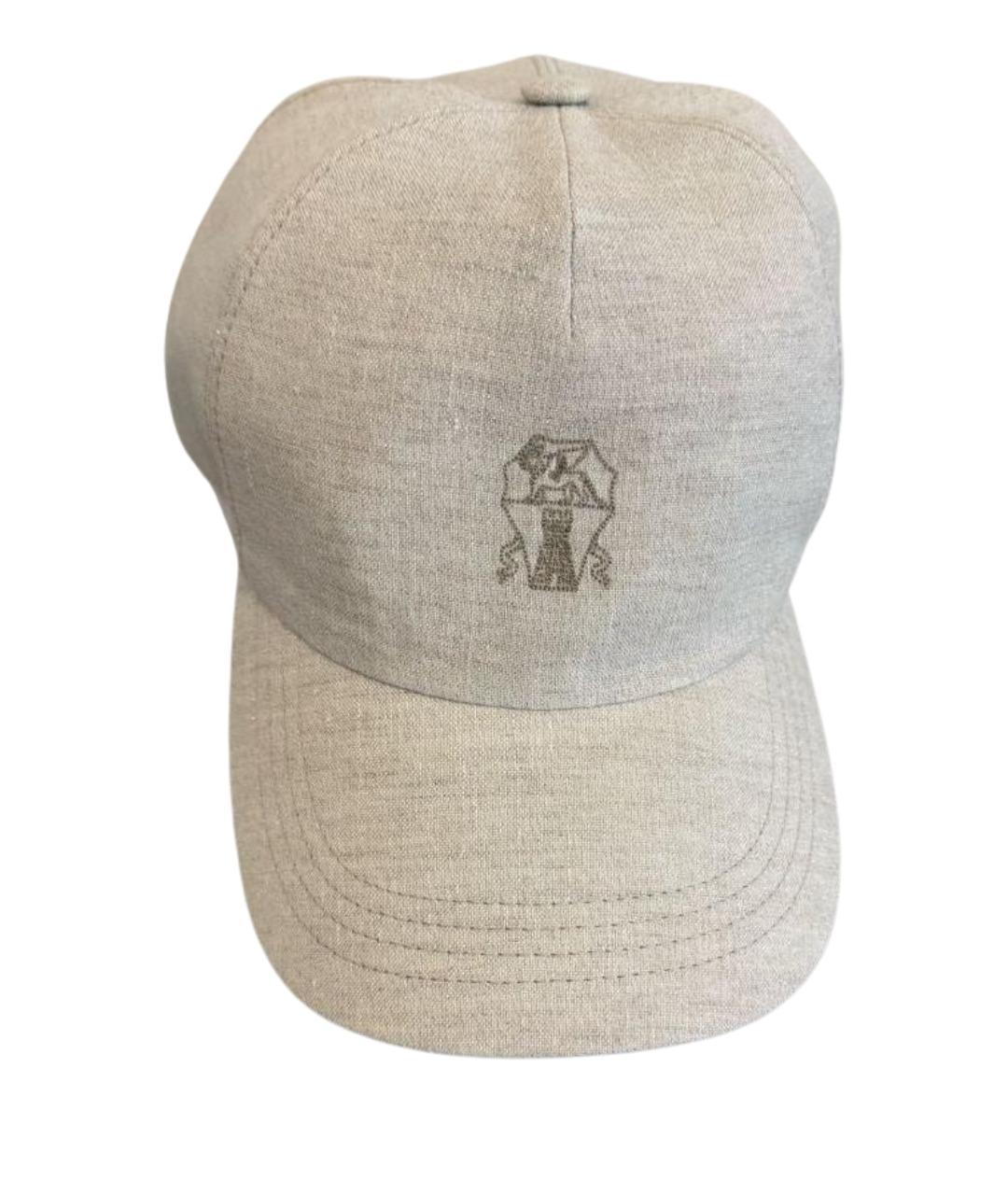 BRUNELLO CUCINELLI Бежевая кепка, фото 1