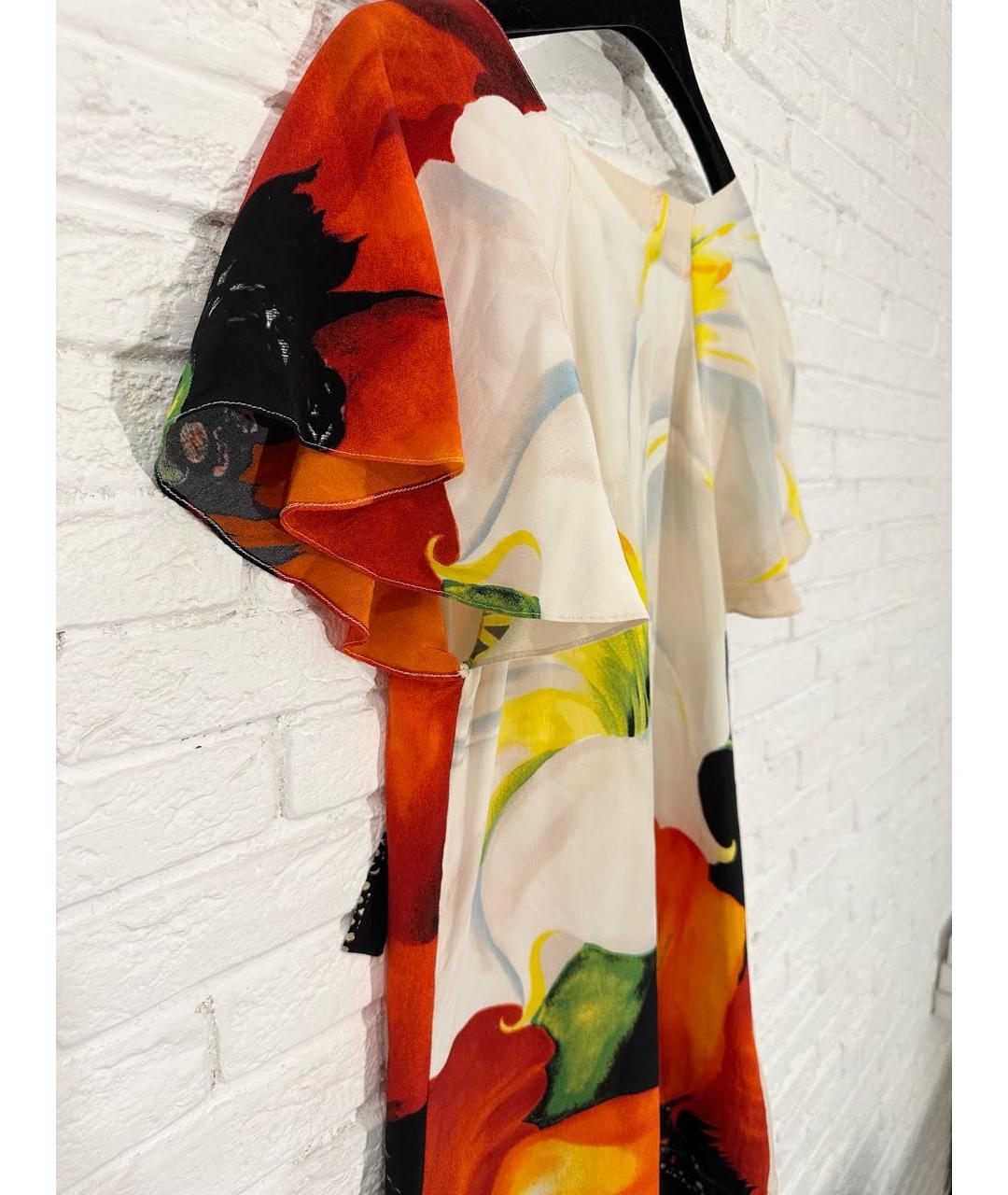 ROBERTO CAVALLI Красное шелковое повседневное платье, фото 6