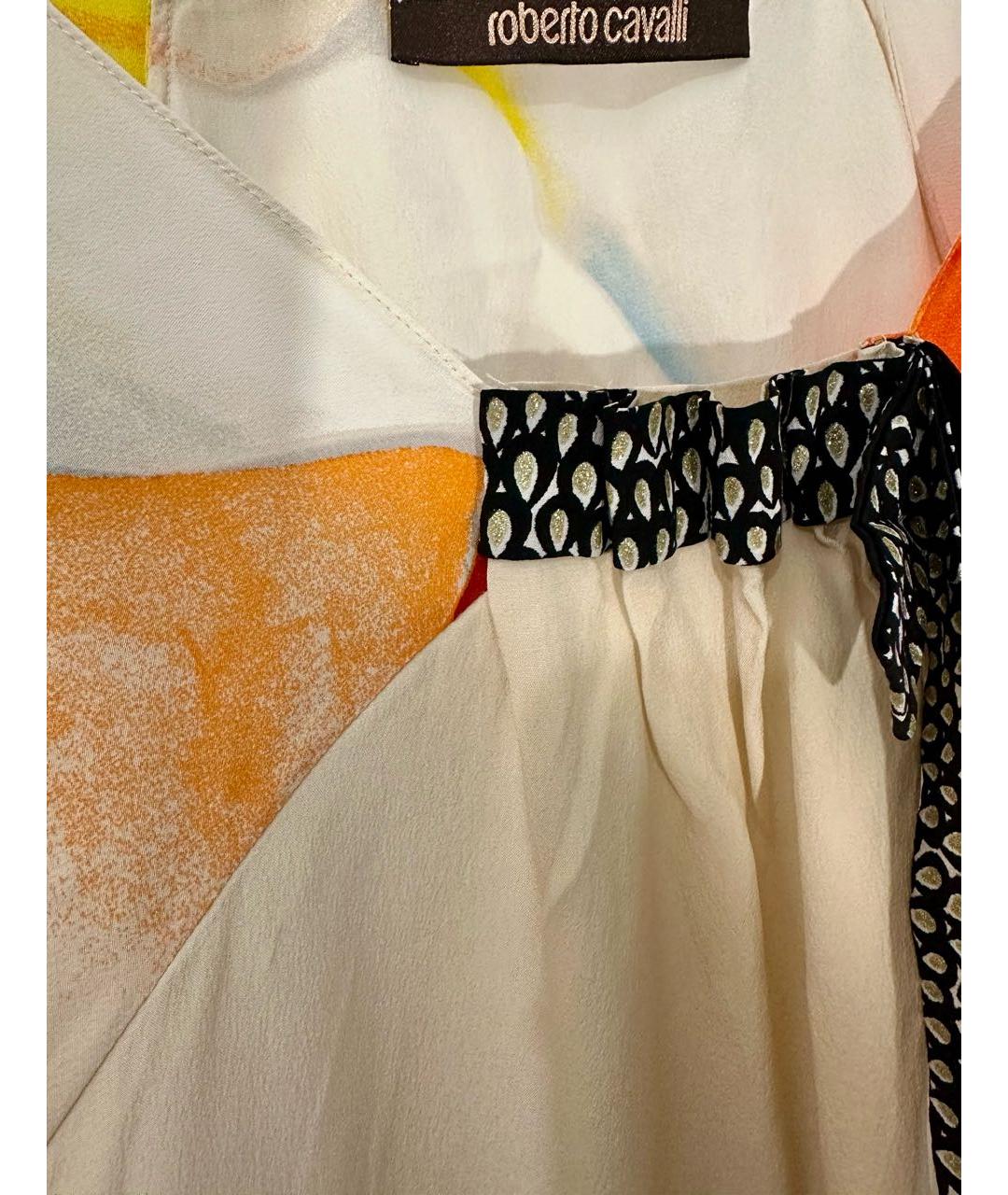 ROBERTO CAVALLI Красное шелковое повседневное платье, фото 7